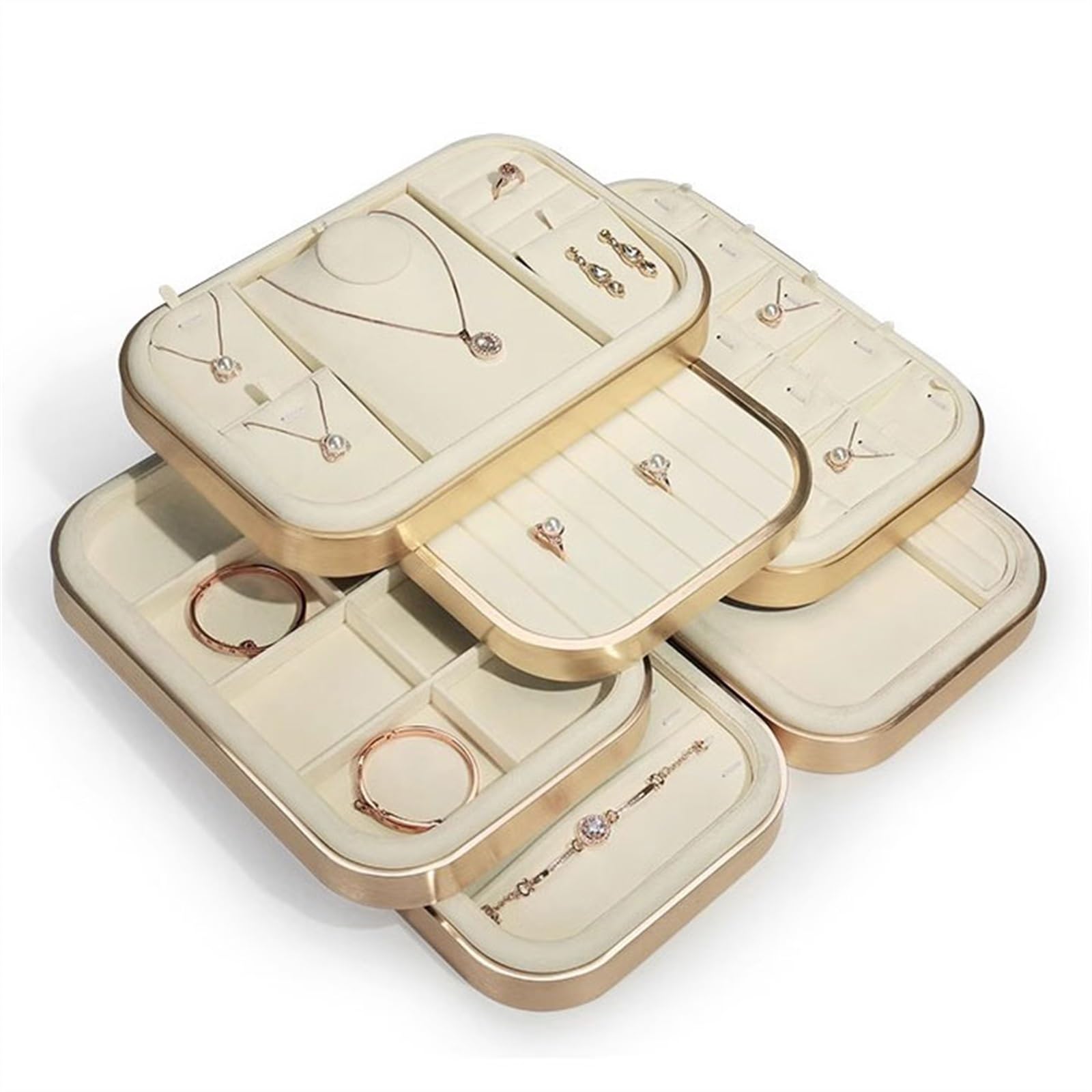 Schmuckaufbewahrung Ringe Tablett Schmuck Schublade Organizer stapelbar | For Schubladenringe, Aufbewahrungsbox
