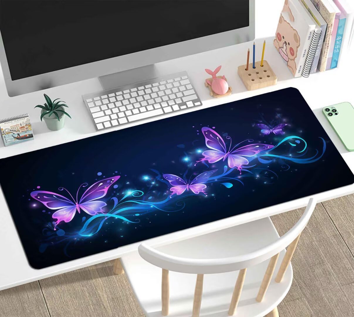 Alfombrilla Ratón XXL Gaming, Alfombrilla Escritorio 900x600x4mm, Mouse Pad Mat XXL Antideslizante, Alfombrilla Raton Base de Goma Tapete Rato Gamer Mousepad XXL para PC, Oficina Design J-304