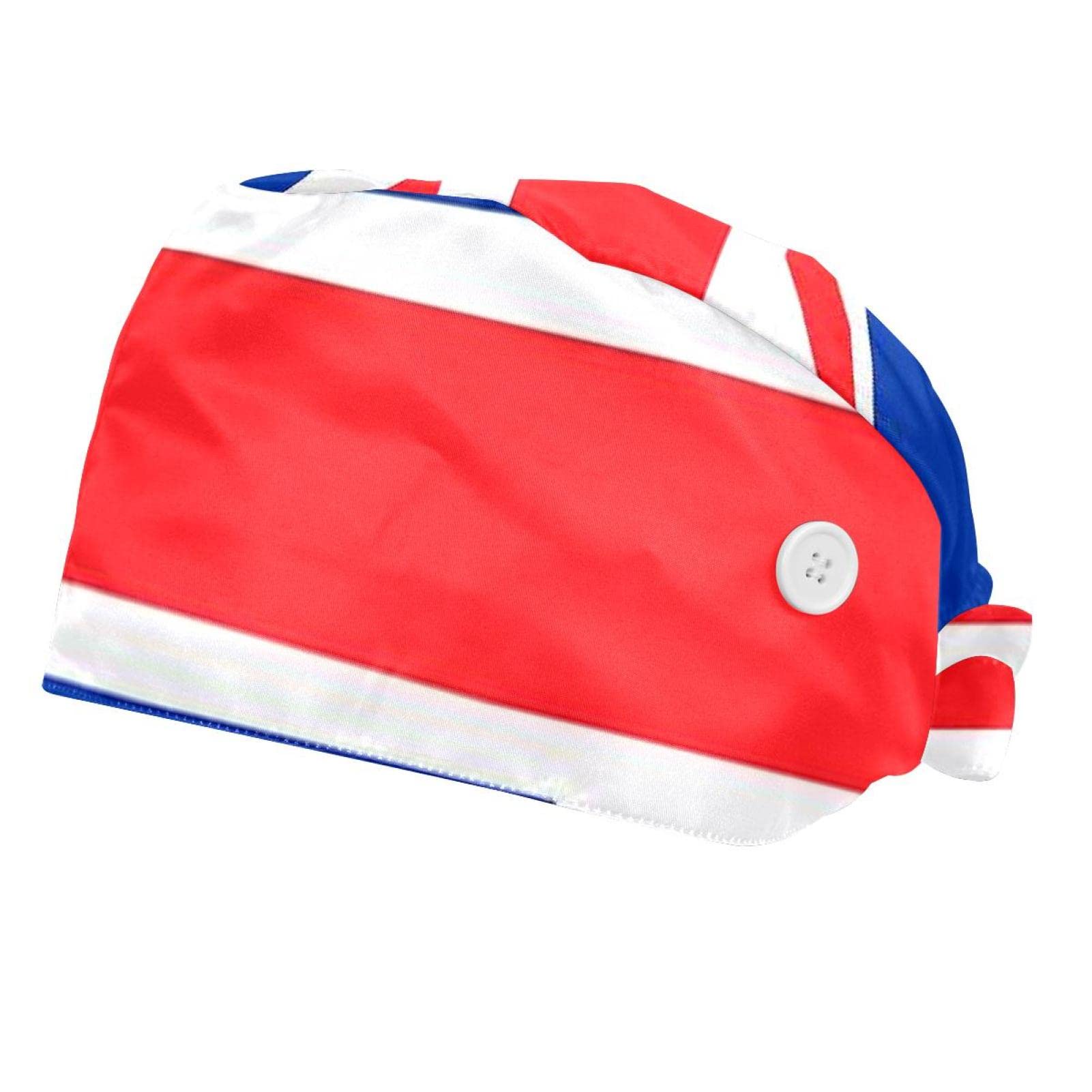 delayer Pack of 2 Bouffant Hats The Union Jack Adjustable Working Cap with Sweatband, multi, One Size, (fhm-002)