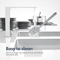 Vista 6 de Juego de 4 espátulas de silicona, espátulas de goma de grado alimenticio, con mango fuerte y agarre ergonómico, resistentes al calor para utensilios