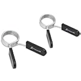 Olympic Barbell Spring Clip Collar 2-inch Pair with Easy-Grip Handles for Weightlifting,Powerlifting and Strength Training