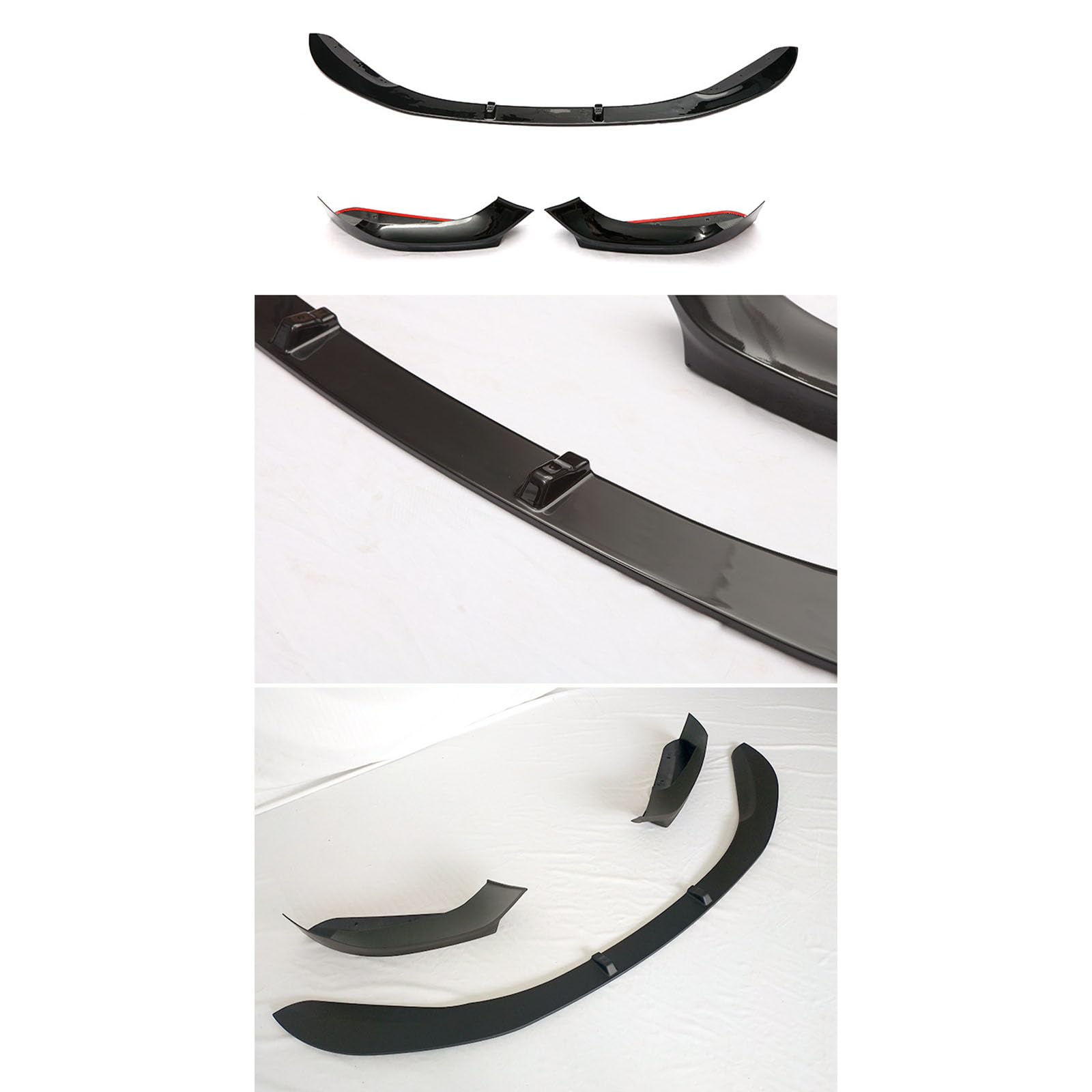 Kompatibel mit BMW 1 Series F20 LCI Late M135i MP Style 2015-2020, Frontstoßstangen-Spoilerlippe, Auto-Unterkörper-Kit-Splitter, B Carbon Fiber Look