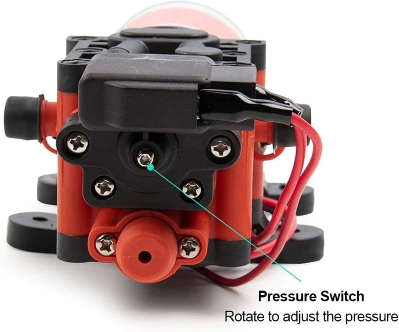 Adjustable Small Submersible Pump 24V Marine Water System Diaphragm Pump 1.3GPM High Pressure Self Priming-Pump