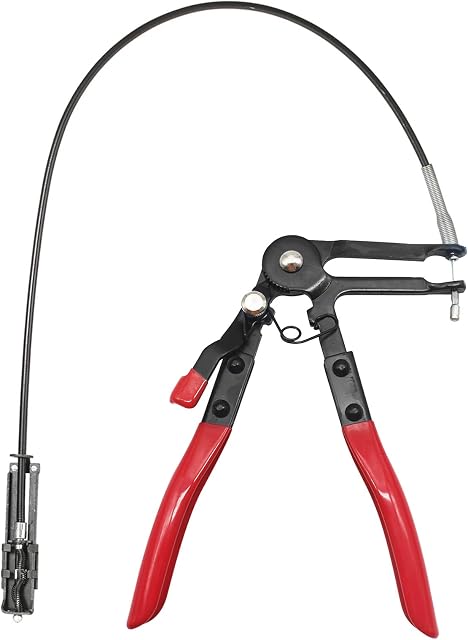 Car Hose Clamp Pliers Flexible Spring Clamp Pliers Long Reach Hose Grip Pliers 620 cm Cable Snap on Hose Clamp Pliers Car Maintenance Repair Tools for Fuel Pipes, Oil Pipes, Radiator