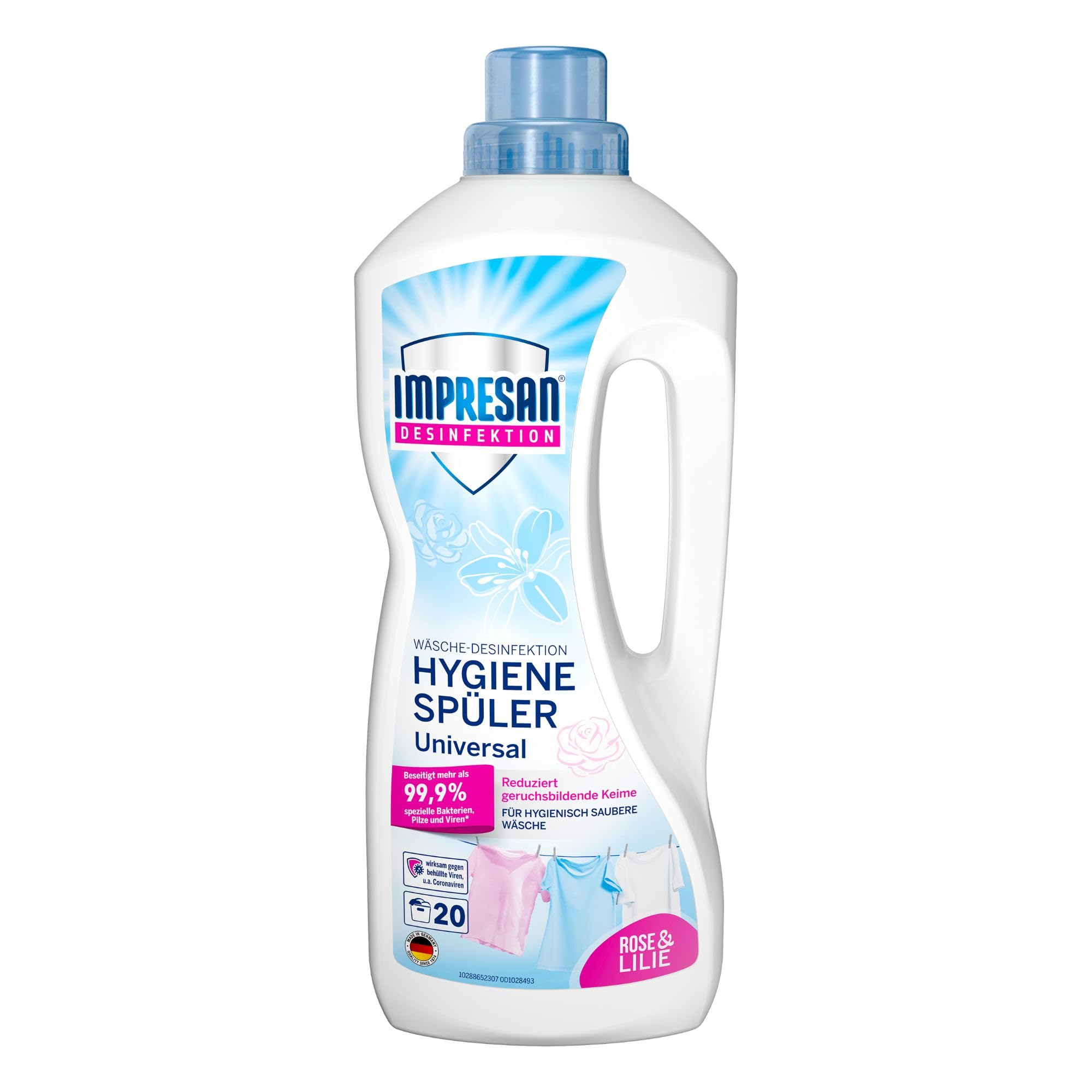 IMPRESAN Hygiene-Spüler Universal | Wäschedesinfektion für hygienisch reine Wäsche | Effektiv gegen Bakterien, Pilze & Viren | 1500 ml