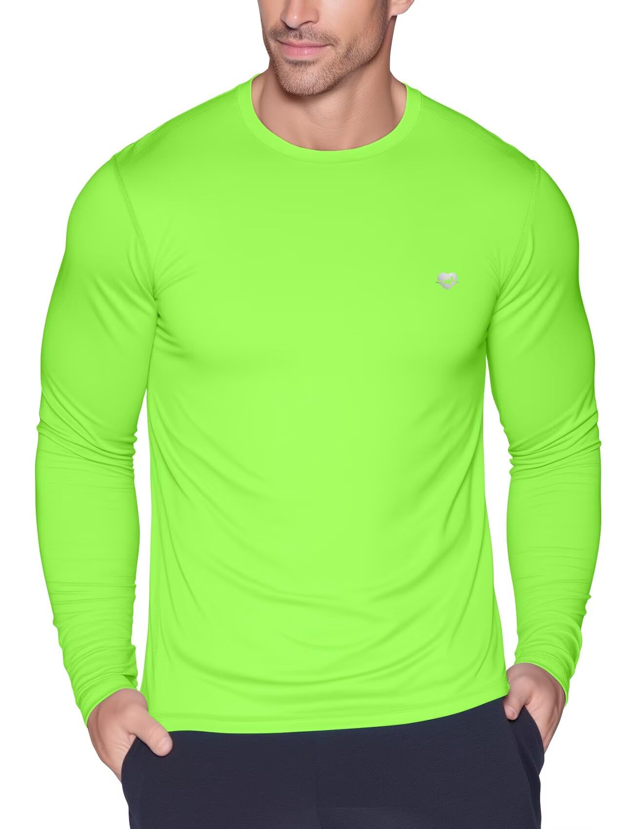 Zengjo Mens Baselayer Shirt Long Sleeve Athletic Running T Shirts Lightweight Undershirt