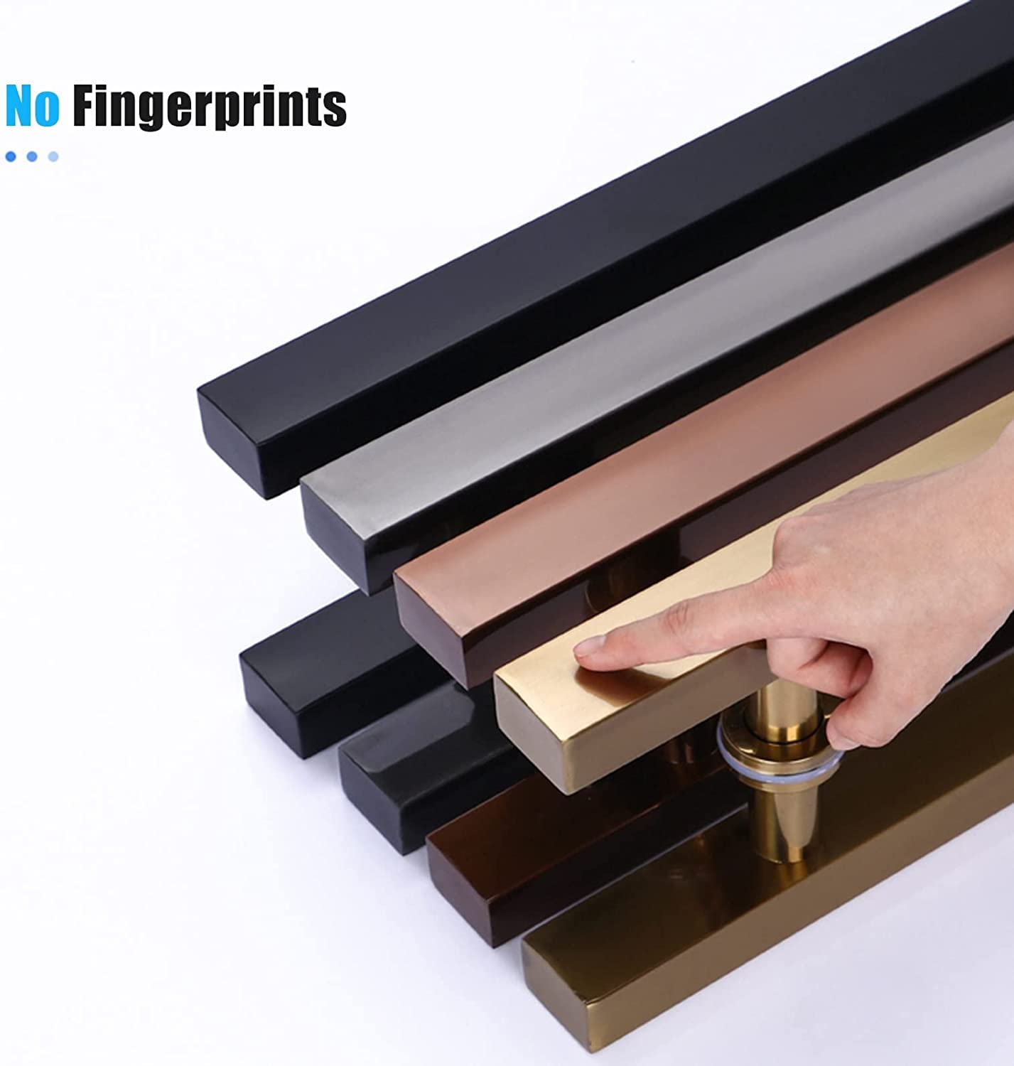 Maniglia per Porta/fienile a Forma di H, Maniglia per Porta Push-Pull in Acciaio Inossidabile Dorato Extra Lunga da 50/60/80/100/120 cm, Maniglia per Porta del fienile per Porta in