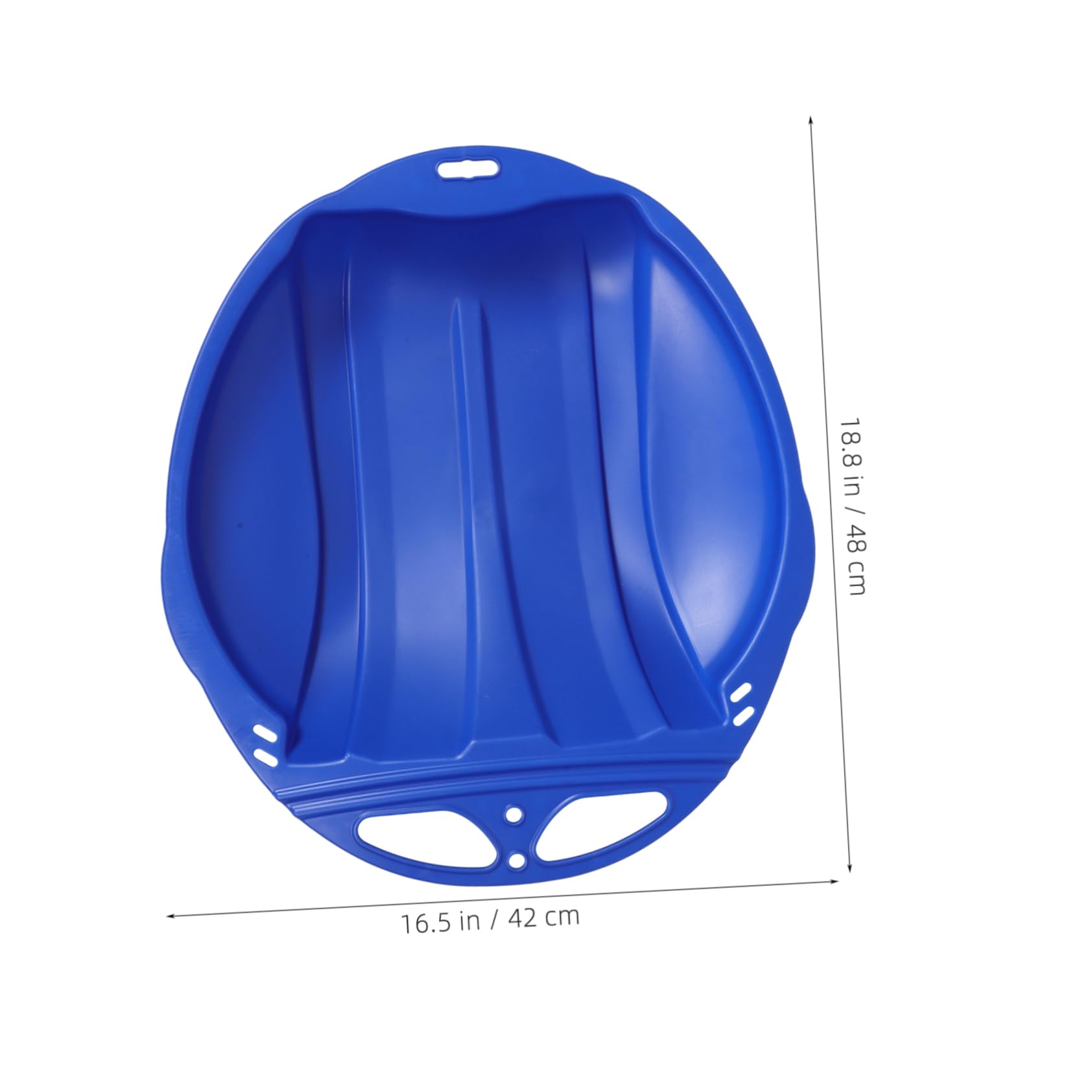 Milisten Slitta da Plastica Blu, Slittino per Adulti e Bambini