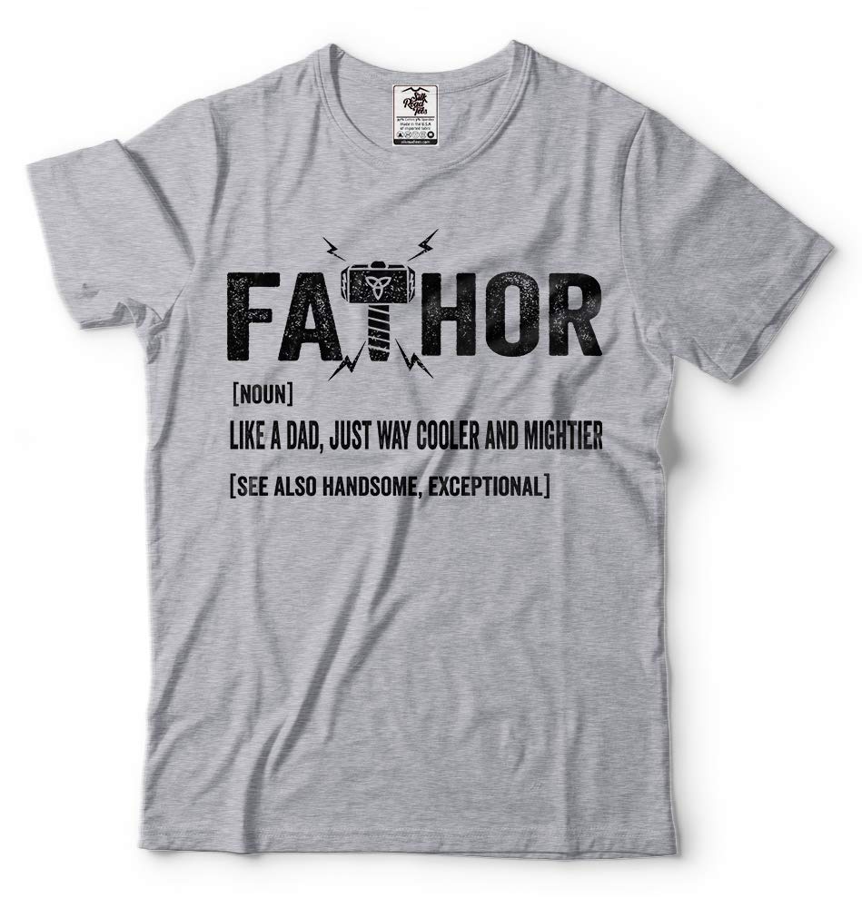 Silk Road TeesThor Father T-Shirt Strong Dad Mens Viking Funny Fathor Tee Shirt