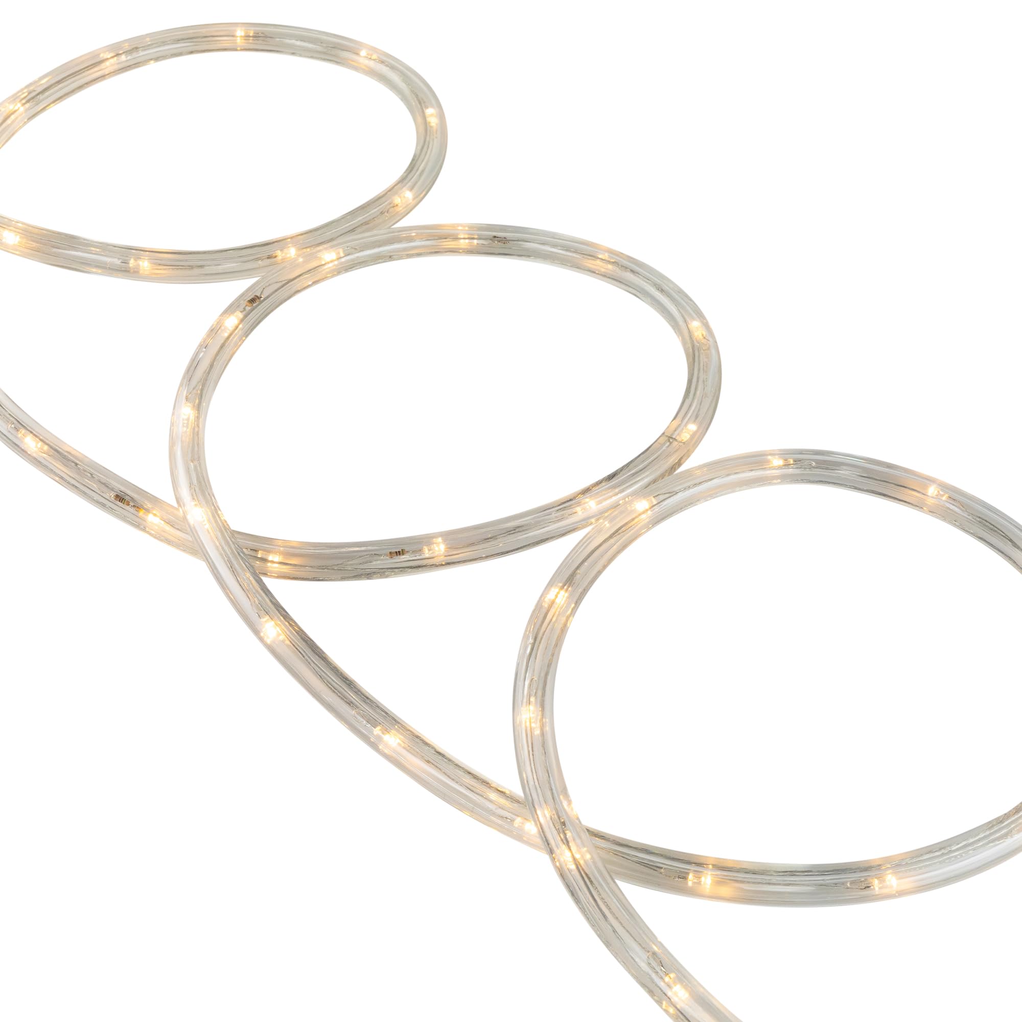 Northlight Warm White LED Outdoor Flexible Christmas Rope Light Set, 18ft