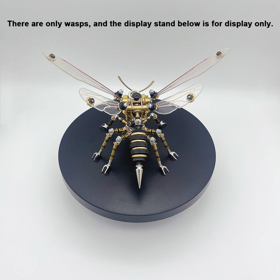 Rompecabezas de metal 3D para adultos, kit de montaje de avispas steampunk, más de 300 piezas de rompecabezas mecánicos de insectos, rompecabezas de rompecabezas para el cerebro, adorno