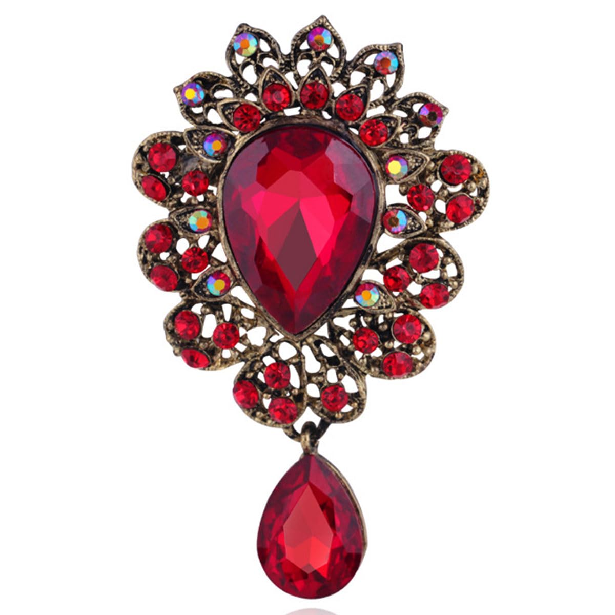 FAIRYGATE Gold Pin for Dress Brooch Crystal Pins Badge Enamel Lapel Brooches for Women Jewelry Decoration for Birthday Dating Party Anniversary UC31 — view 45