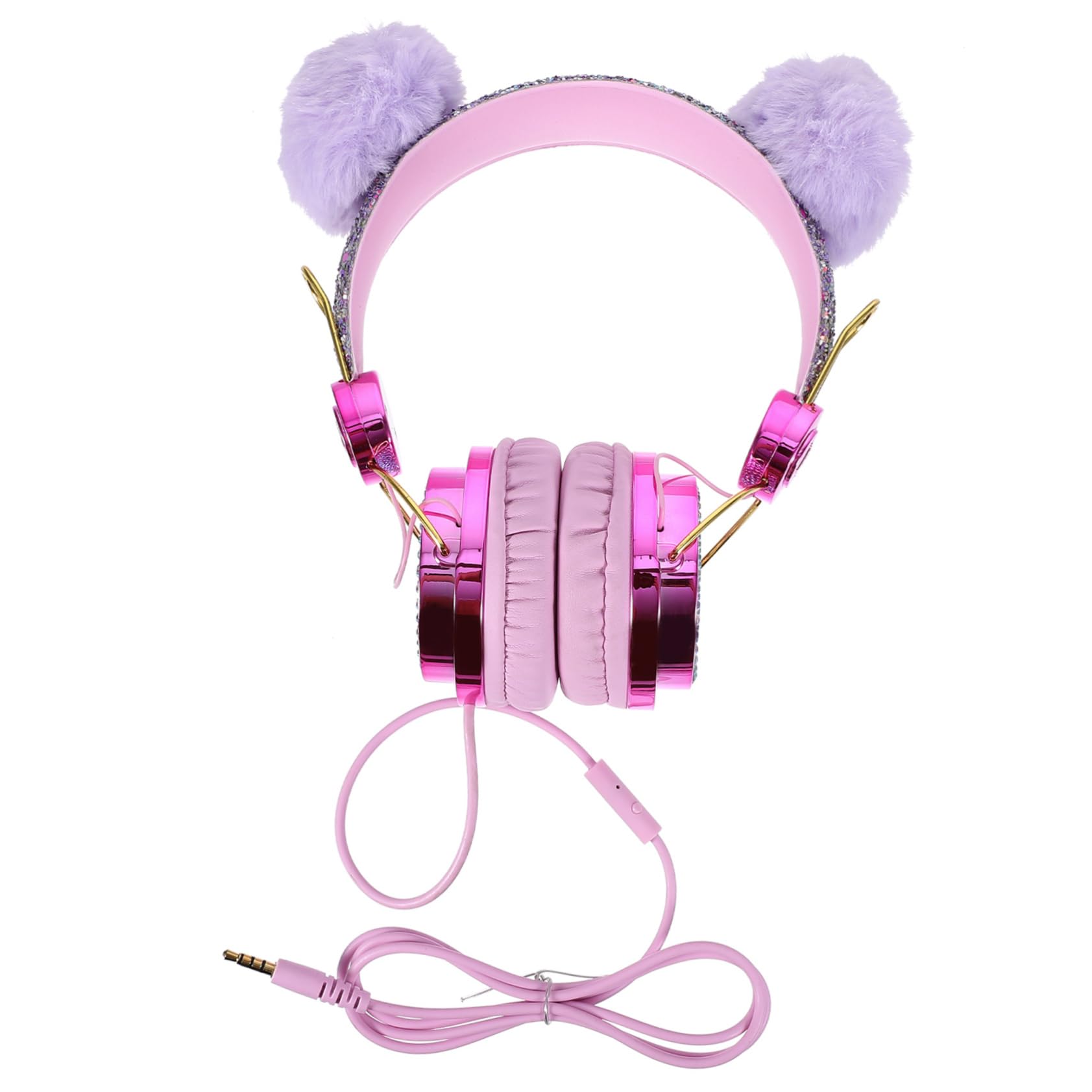 jojofuny 2piezas Auriculares De Peluche Protección Diseño Adorable y Sonido Estéreo Compatible Tablet y Smartphone Volumen Color Aleatorio