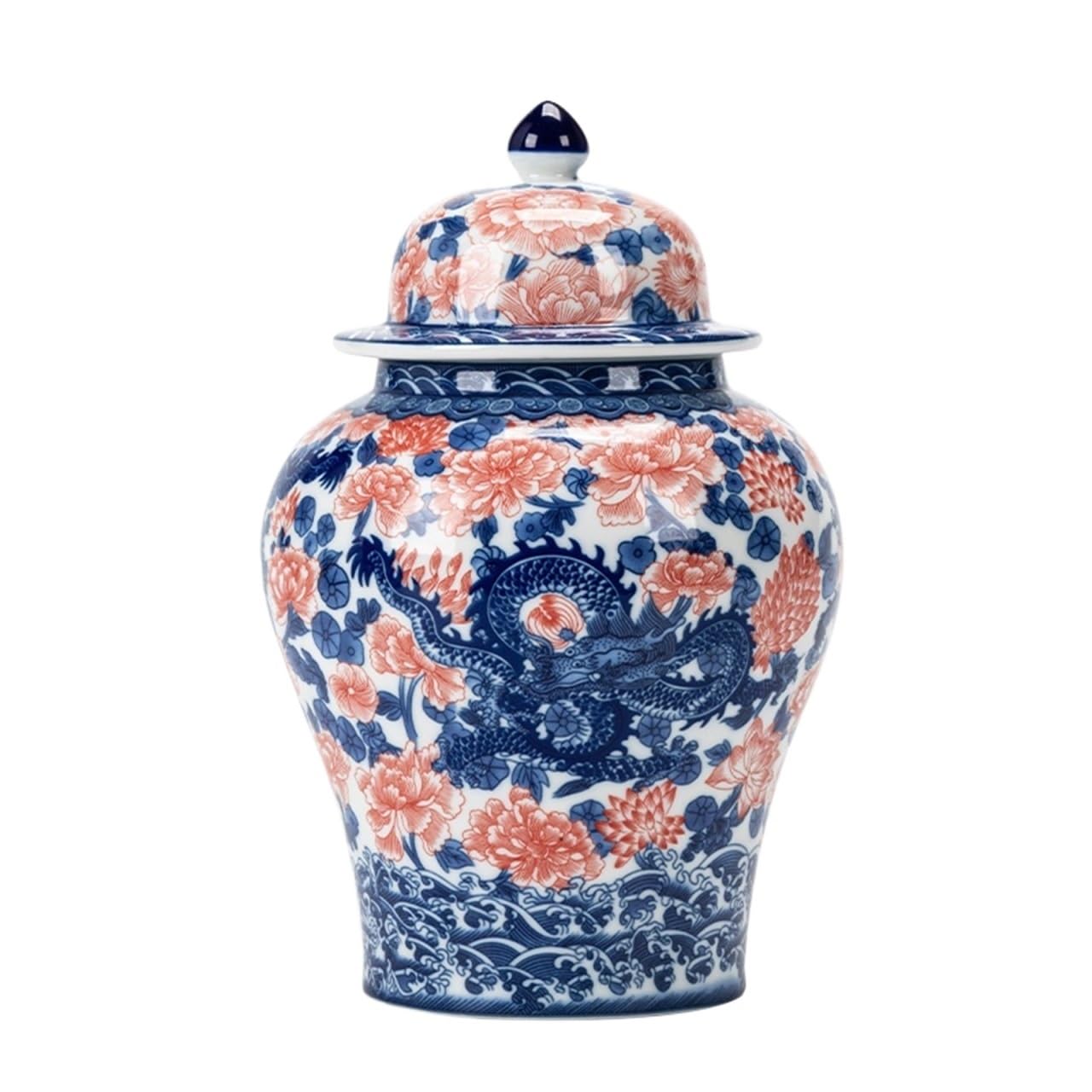 Vase With Lid, Ceramic Ginger Jar