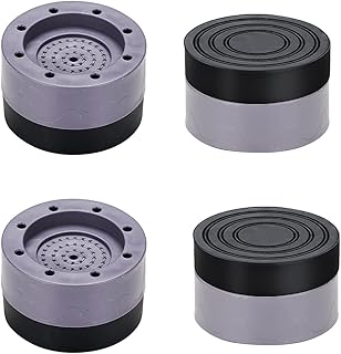 Zequech Podkładka pod stopy antypoślizgowa gumowa, pralek i suszarek, wsparcie w pralce z redukcją wstrząsów i szumów, antywibracyjne i podkładki zapobiegające chodzeniu regulowana