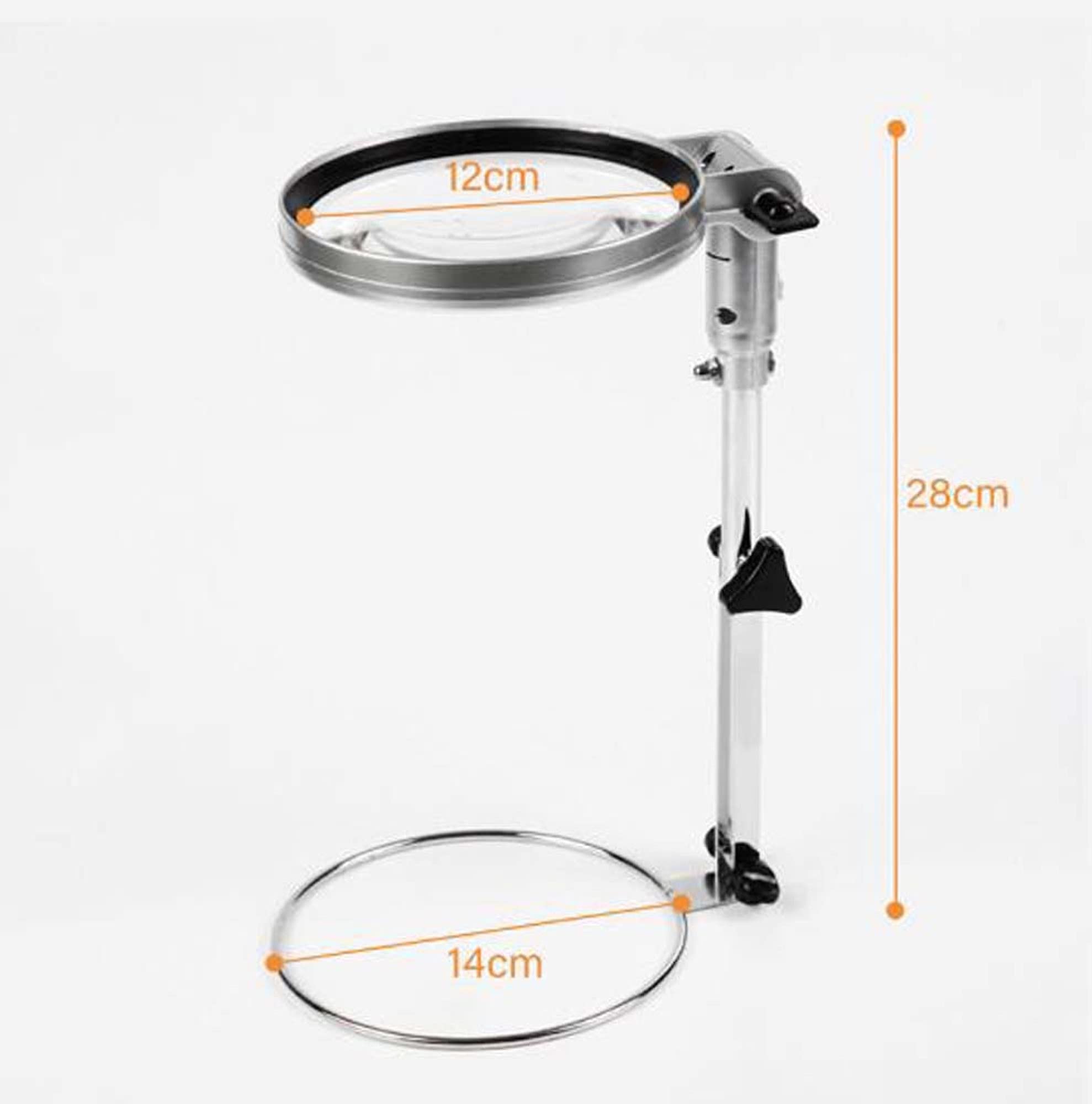 Lente d'Ingrandimento Grande Obiettivo Zoom 5X 10x Nuova Lente d'Ingrandimento Portatile Leggera da 80 mm, Lente per Leggere Hobby Giornali Mappe Monete Artigianato a Maglia