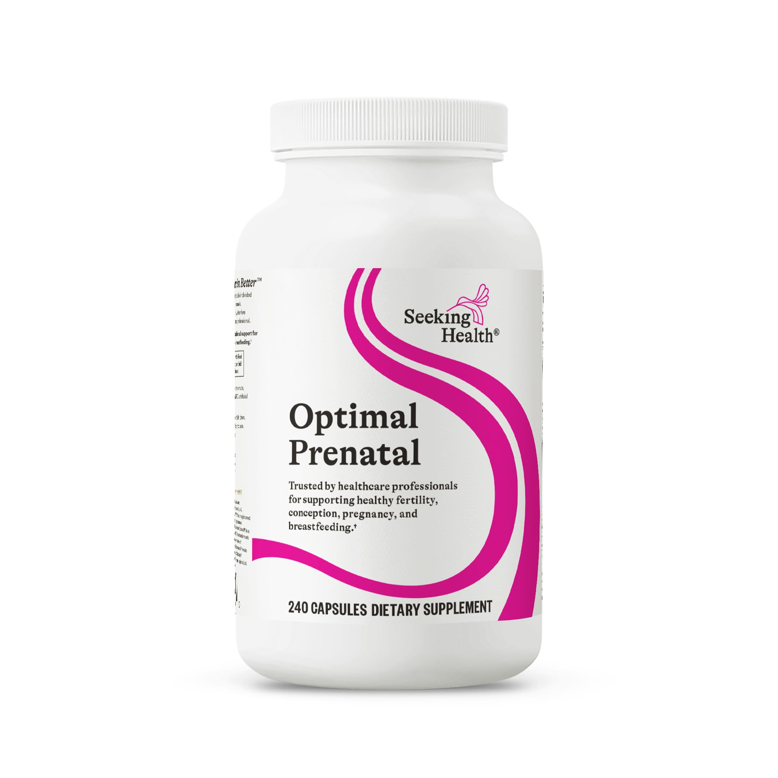 Seeking Health Optimal Prenatal - Supplement with Vitamin B12, L-Methylfolate, & Choline - Vegetarian Supplement to Support Optimal Prenatal Health - 240 Capsules