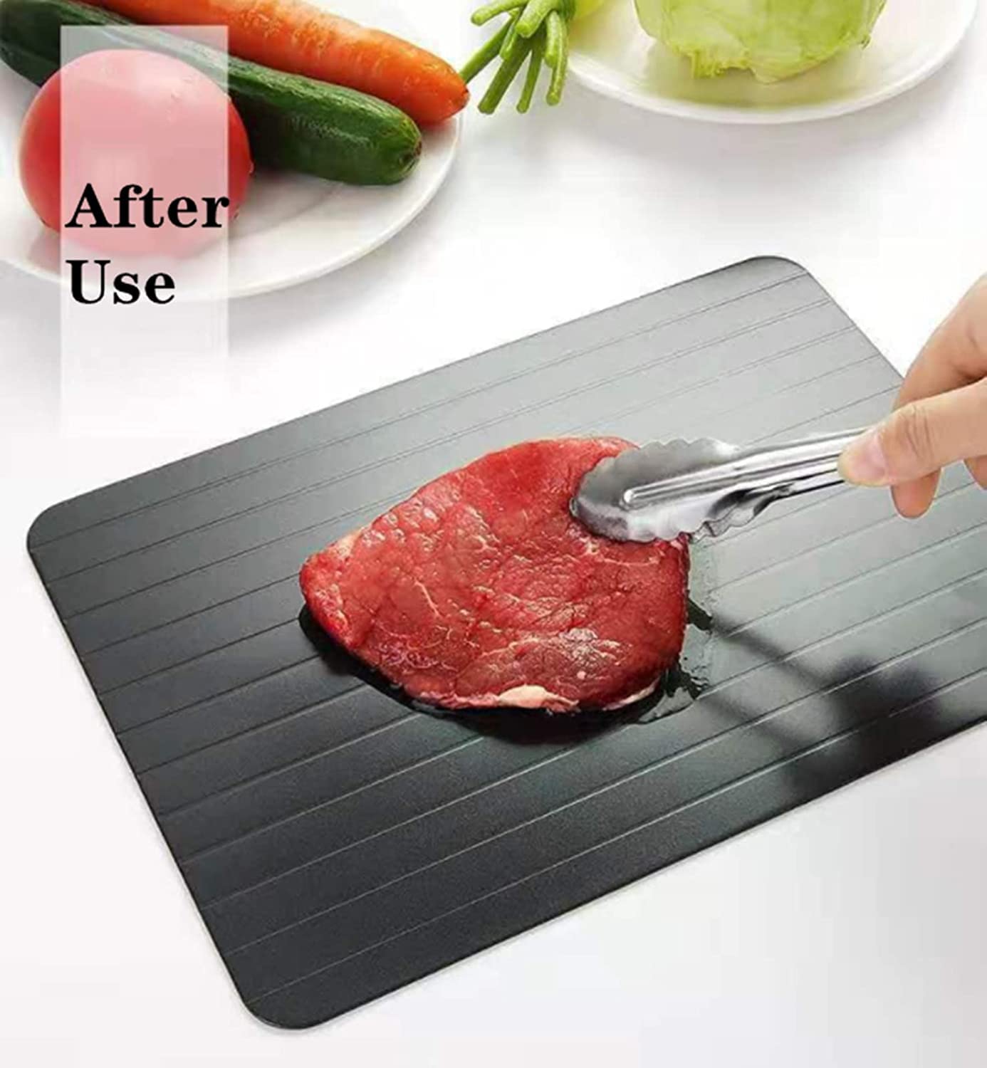 Vassoio Scongelamento Carne - Piastra Con Bordo Antigoccia Per Alimenti Congelati - Foto 6