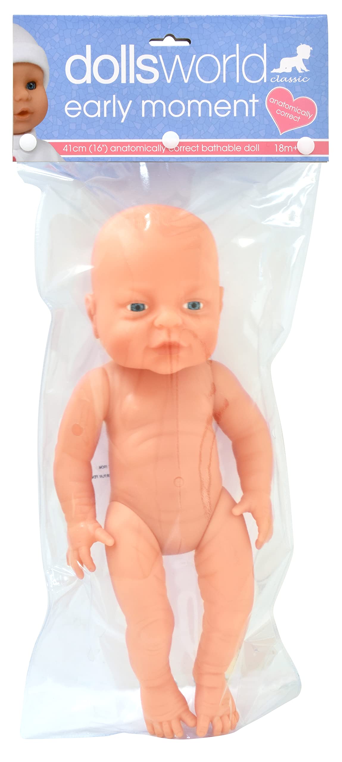 DOLLSWORLD CLASSIC from Peterkin | EARLY MOMENT | 41cm anatomically correct, female doll | Dolls & Accessories | Ages 18m+
