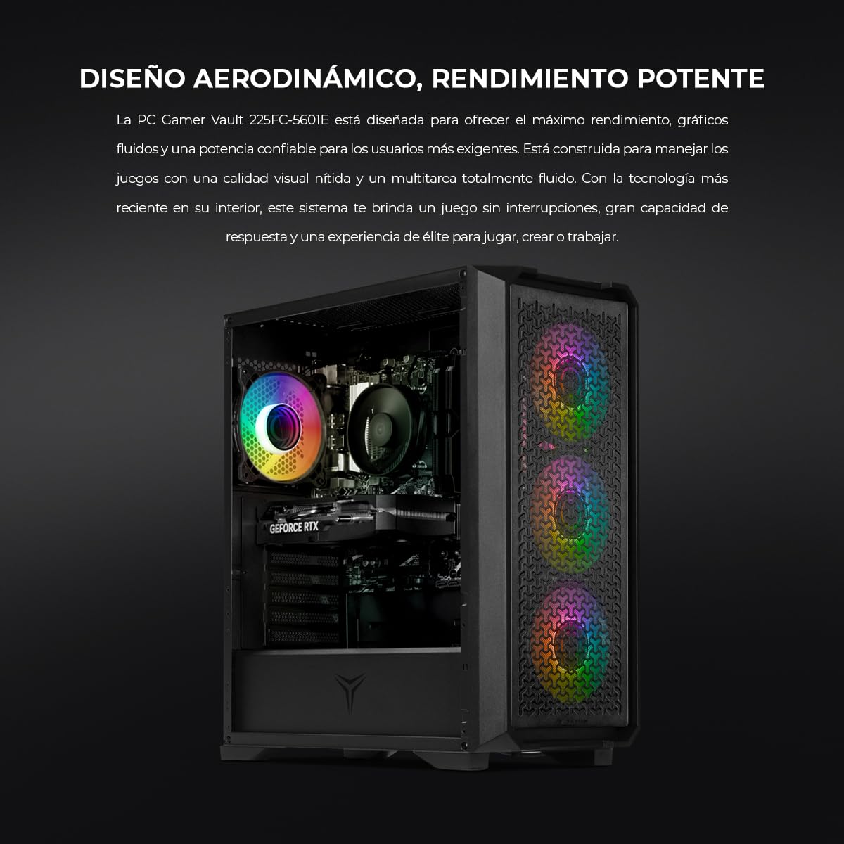 YEYIAN PC Gaming Intel Core Ultra 5 225F 4,9 GHz Nvidia GeForce RTX 5060 8 Go GDDR7 32 Go DDR5 1 To SSD WiFi 6 Win 11 Pro