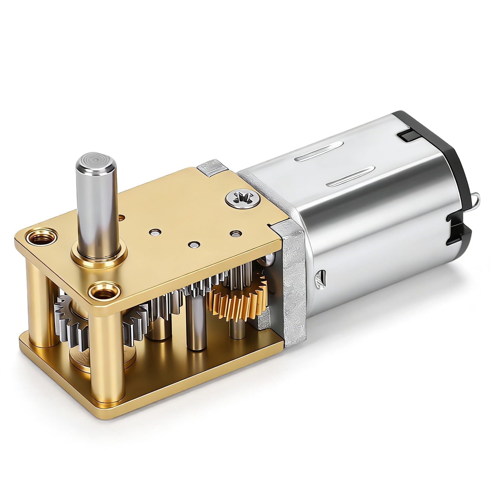 JGY N20 mini silnik z redukcją prędkości, 12 V, napęd z metalową przekładnią, mikroprzekładnia CW/CCW, silnik przekładniowy DC, silnik redukcyjny, ciche silniki elektryczne (DC 12 V 27 obr./min)