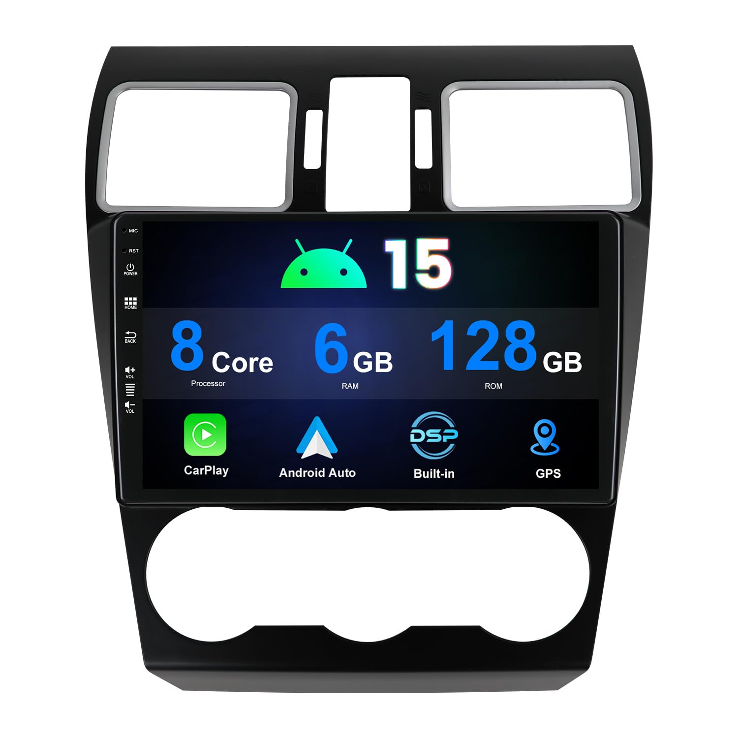 6+128GB 9-calowy ekran dotykowy IPS Radio samochodowe Stereo Odtwarzacz nawigacji GPS RDS WiFi BT z Sat NAV dla Subaru Forester/XV/WRX 2012-2017 Carplay DSP Mirror Link Steering Wheel Control