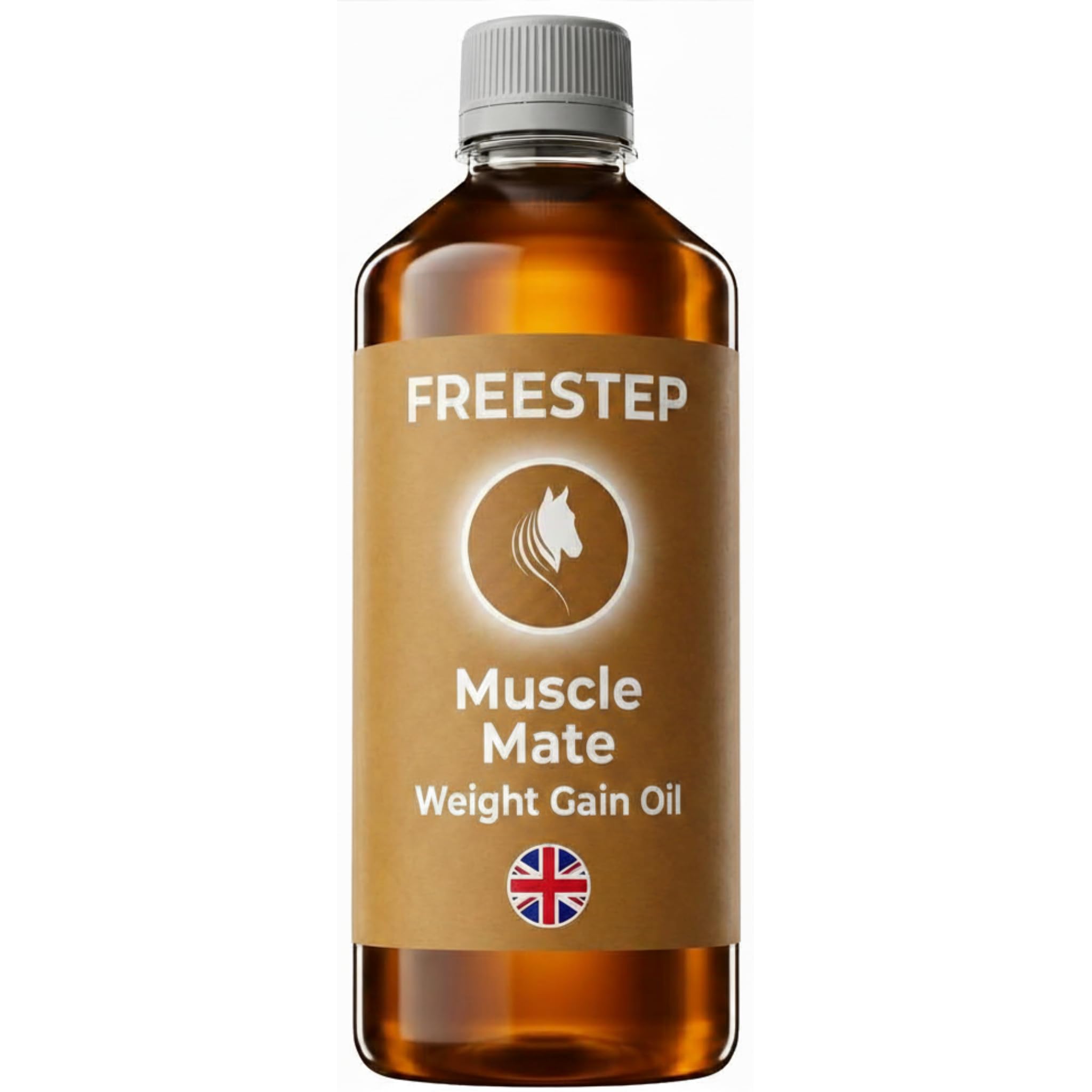 Muscle Mate | Olio condizionante per l'aumento di peso dei cavalli, supporto topline e costruttore muscolare | Olio di crusca di riso per cavalli | 1200 mg Gamma Oryzanol per 15 ml | Mangime