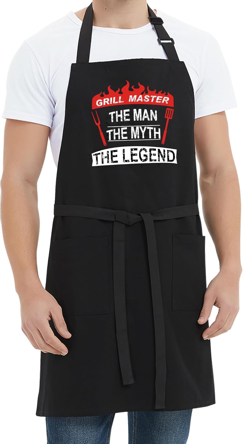 Kaidouma Grilling Aprons for Men - Funny Chef Cooking Grill BBQ Apron with 2 Pockets - Image 7