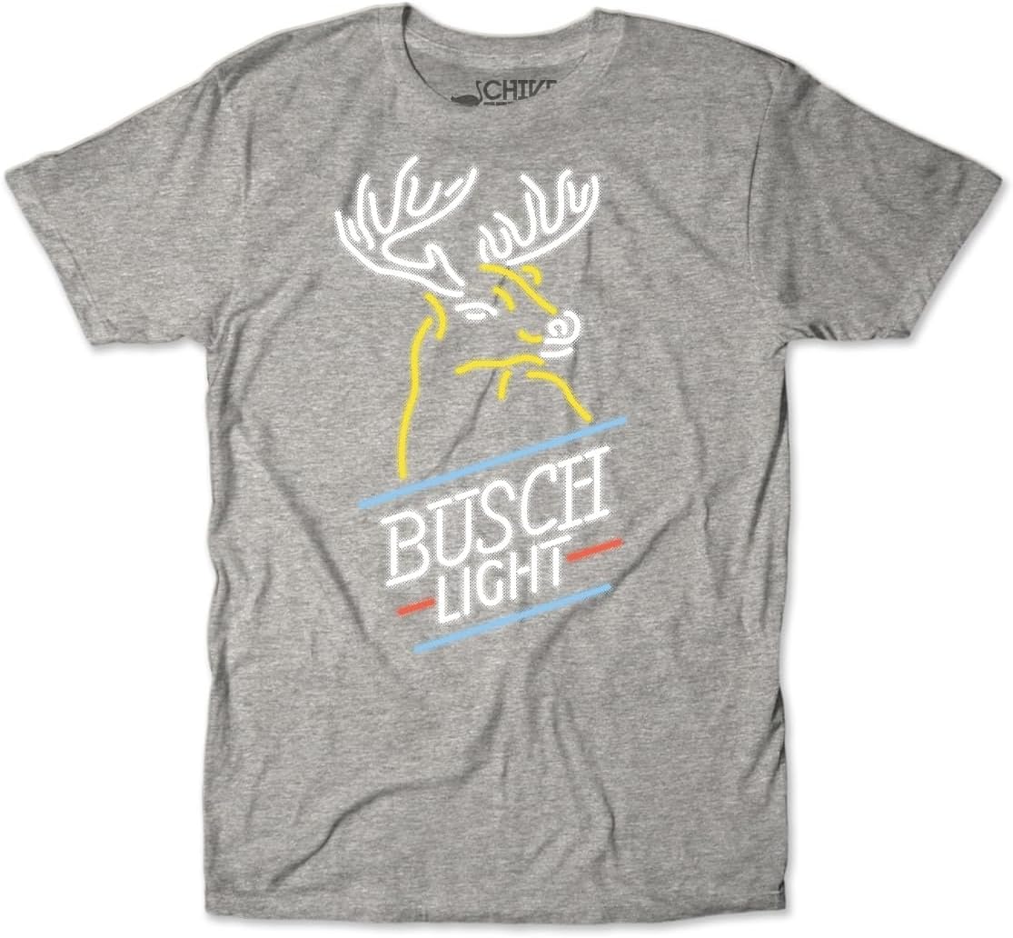Busch Light Deer Buck Neon Beer Sign T-Shirt