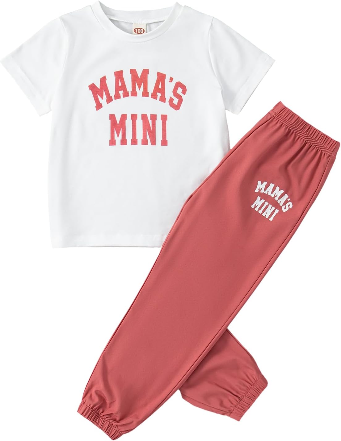 Kids Toddler Girl Clothes Letter Print Graphic Top and Jogger Pants 2PC Summer Clothing Set
