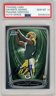Davante Adams 2014 Bowman Chrome Autograph Rookie Card #197 PSA/DNA 10