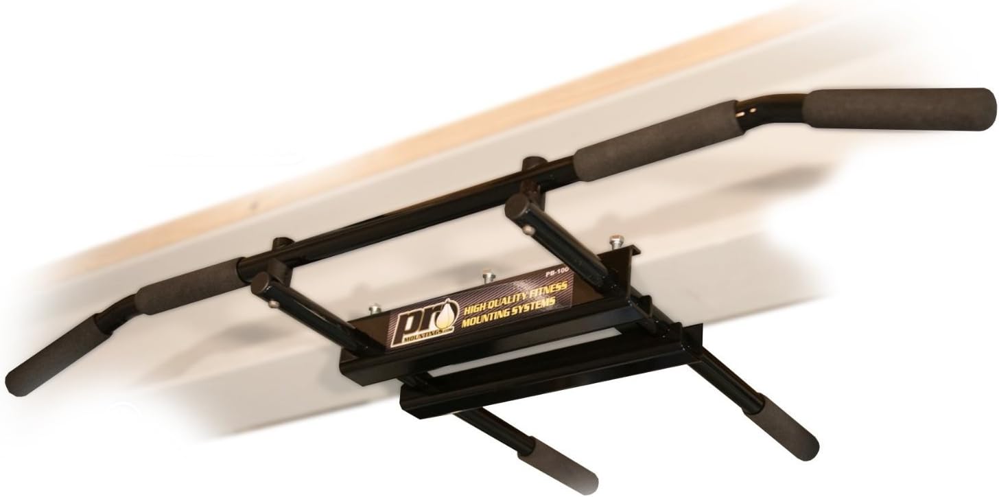 I-Beam Pull Up Bar/Chin up Bar (Black Long Bar with Bent Ends)