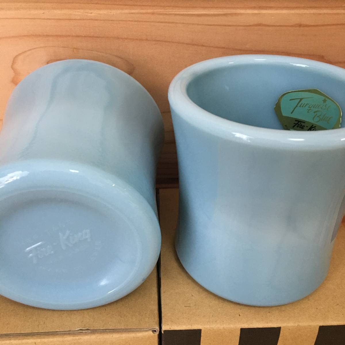 Amazon.co.jp: Fire-King Extra Heavy Mug, Blue, JAPAN Made in Japan 