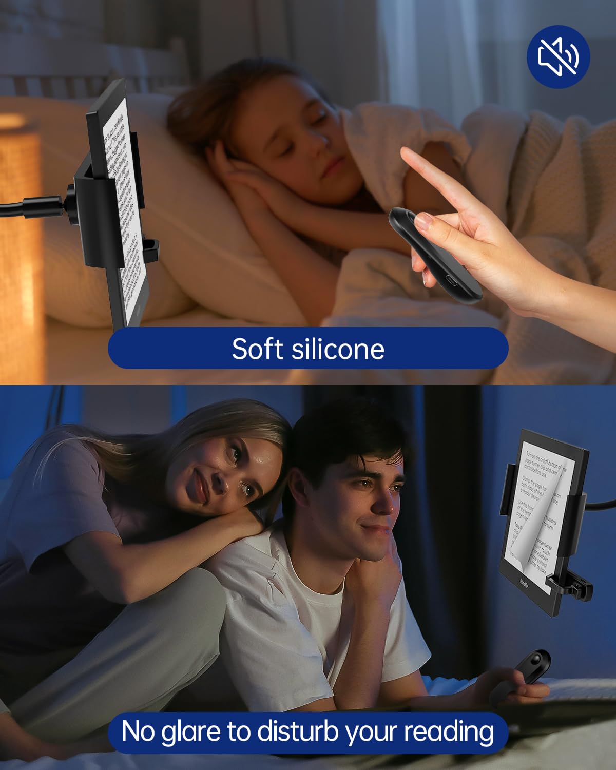 Primo telecomando per Kindle Paperwhite senza blocco del testo e regolazione del margine, clicker silenzioso, accessori Kindle per iPad/tablet (solo lettura), fotocamera e scatto selfie