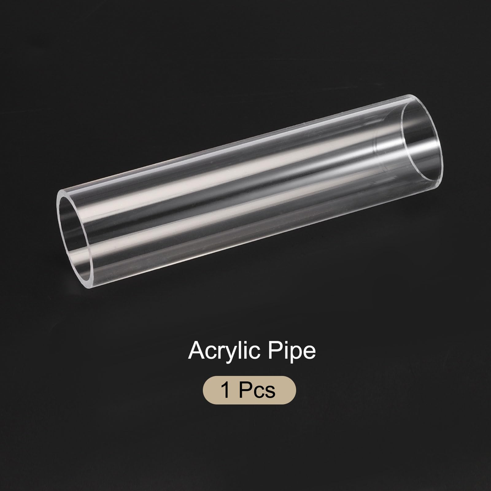 Tubo Rigido in Plastica Trasparente da 6" 34mm x 40mm (1.3" x 1.6") Tubo in Acrilico Tondo in Policarbonato, [Per Idraulica, Acquari, Fai da Te]