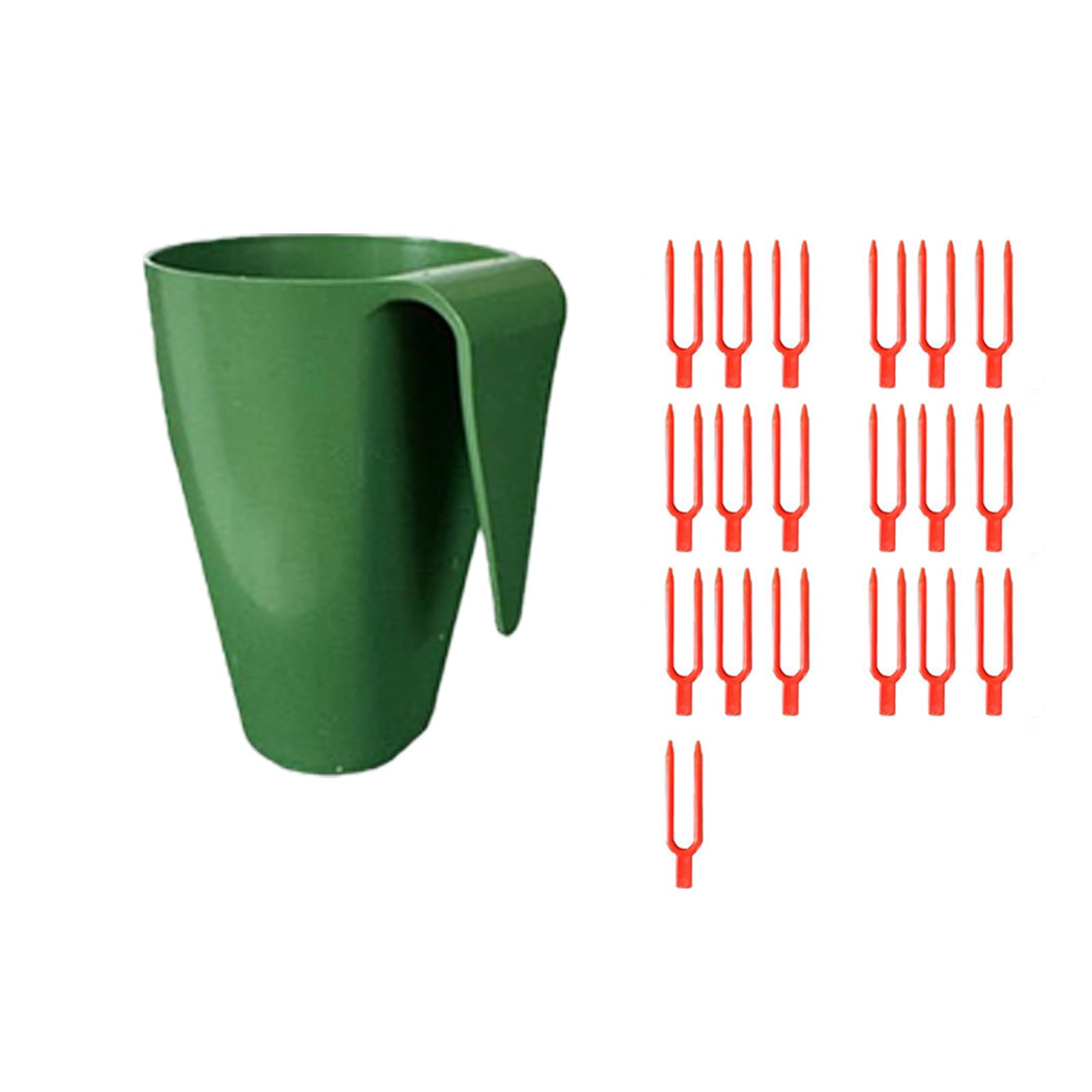 Piceioep Food Grade Propagation Cups Set with Aeration Holes and Runner Forks for Strawberry Seedlings in Various Environments Weather Resistant Propagation Cups