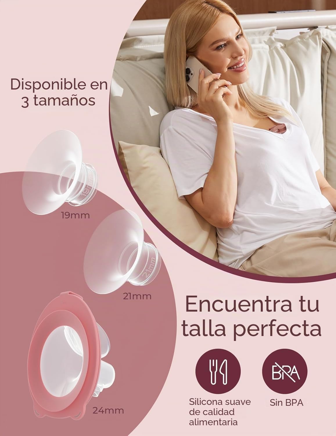 Momcozy Accesorios de repuesto originales para extractor de leche V1 Pro/V2 Pro, vasos de recolección de leche solo para momcozy V1 Pro/V2 Pro, paquete de 2