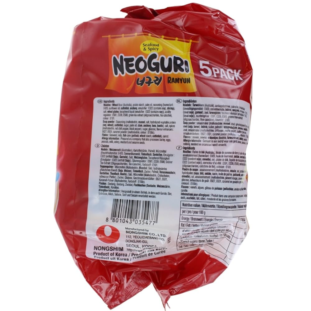 Nong Shim Neoguri: Scharfe Seafood Ramen für echte Geschmacksexplosionen!