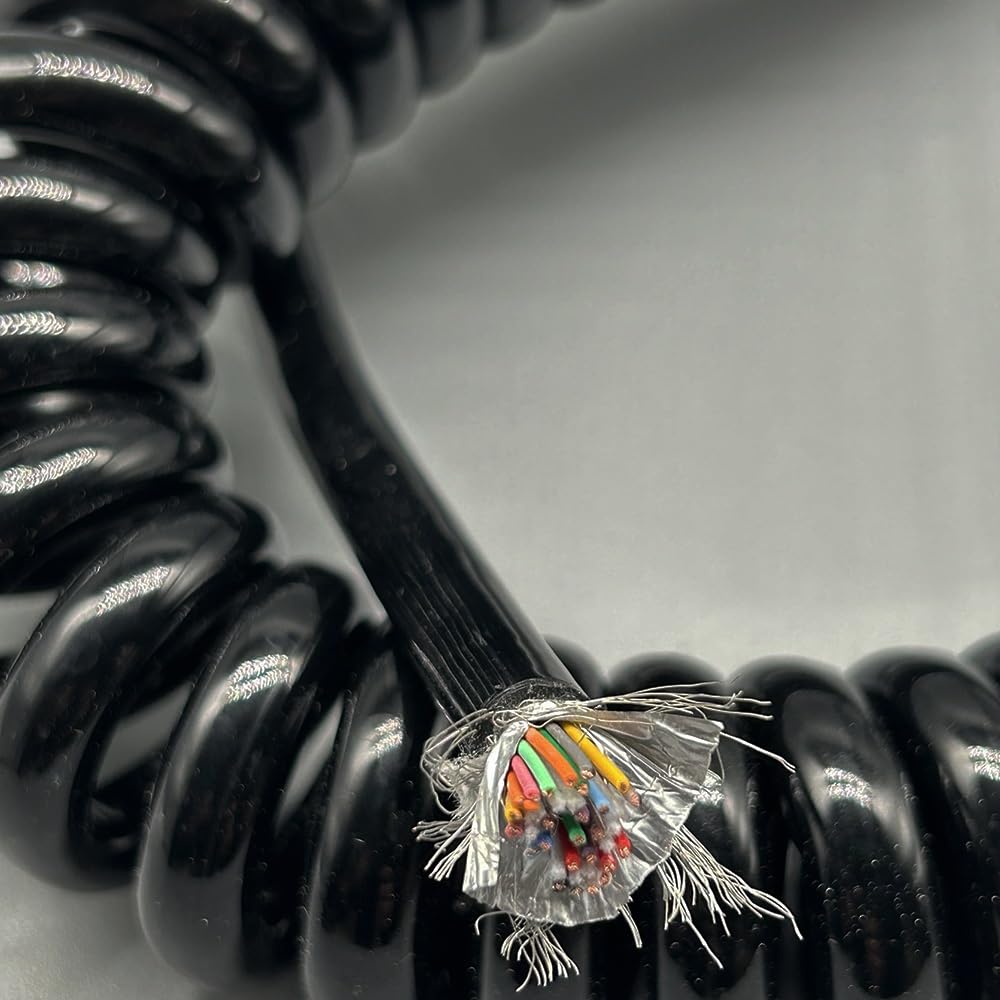 LuminaCreek Spiralkabel 24AWG - Federkabel 9-adrig, Dehnbar Von 25cm Auf 2,5 Meter