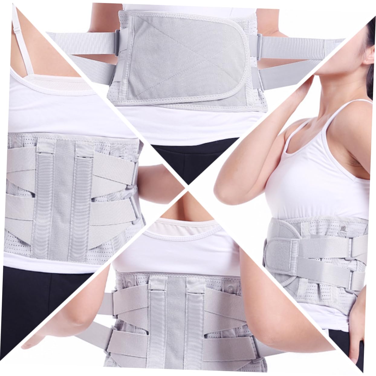 FRCOLOR Waist Supporter Belt for Unisex Lumbar Brace Strap Protective Waist Strap Universal Sizing