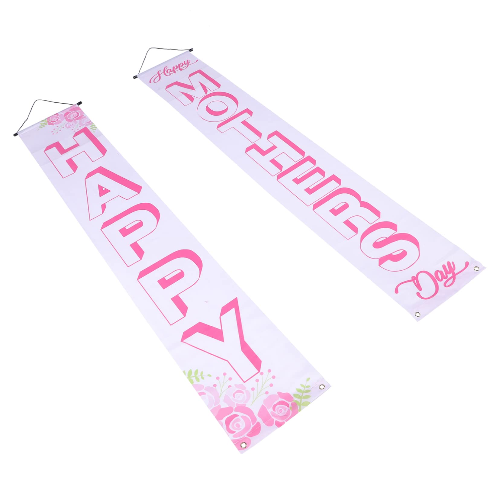 Amosfun 5 Pares De Banderines Para El Día De La Artículos Para El Hogar Decoración De Pared Guirnalda Para Mamá Novia Letrero Para Puerta Del Día De La Banderines Para