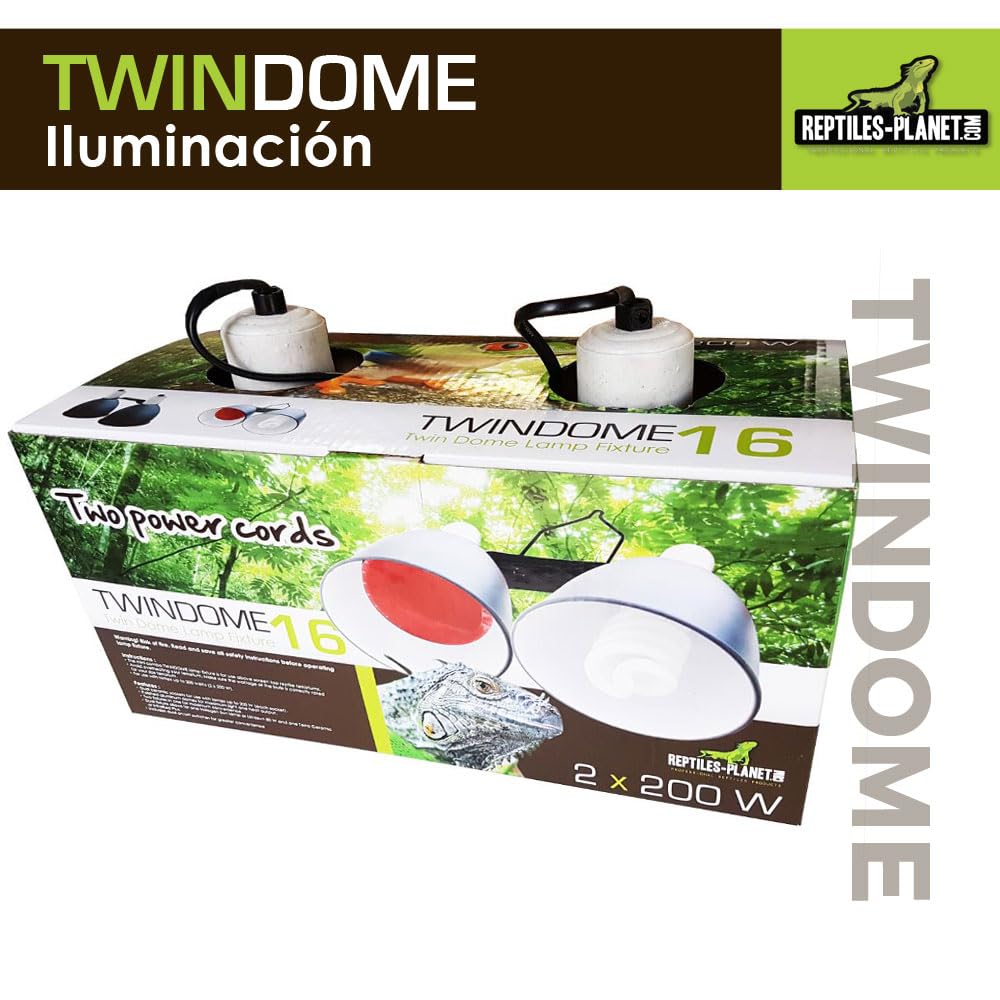 Reptiles Planet - Twindome 16 - Portalámparas - Ø16 cm - Al. 19 cm
