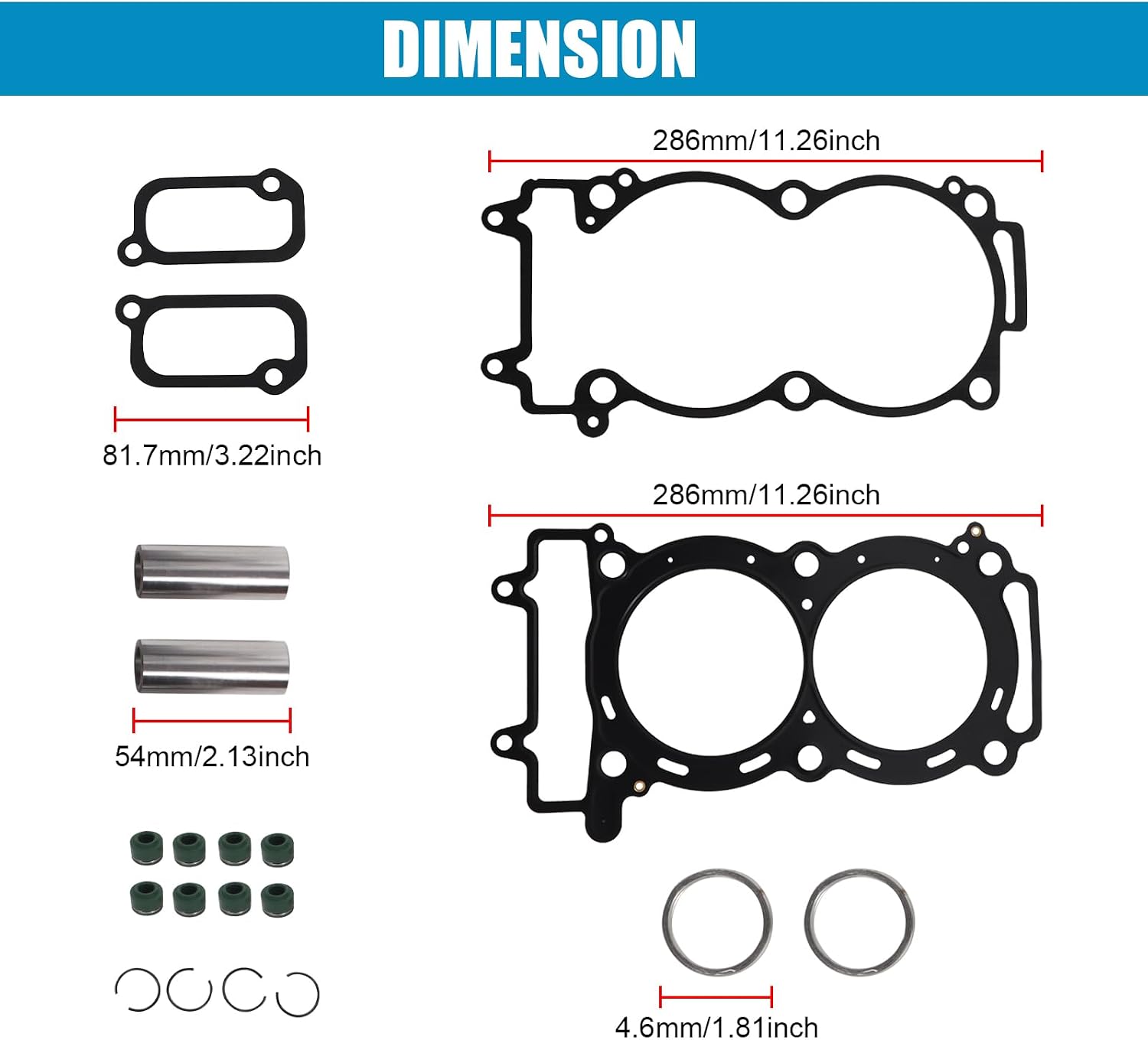 93mm Cylinder Piston Kit Compatible with Polaris Ranger RZR ACE General