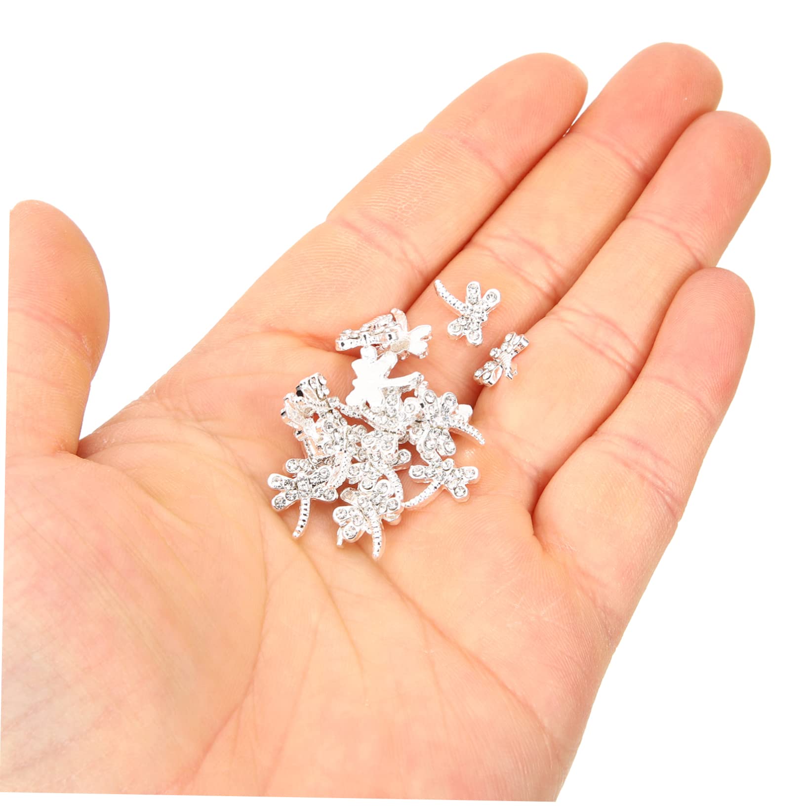 SHERCHPRY 5 Set Adesivi Per Manicure Di Gioielli in Lega Ciondoli Per Unghie Strass Decorazioni Unghie Gemme Per Unghie Per Nail Art Drago Di Undici Per Unghie Argento 20 Pezzi*5