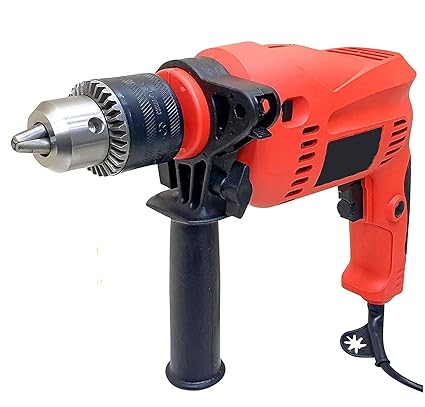 Spartan 13mm Corded Drill Machine 650W 2900RPM Chuck with Reversible and Variable Speed | Drilling into Wood, Plastic, Glass & Metal, For Home & Professional Use(Red & Black, Pack of 1)