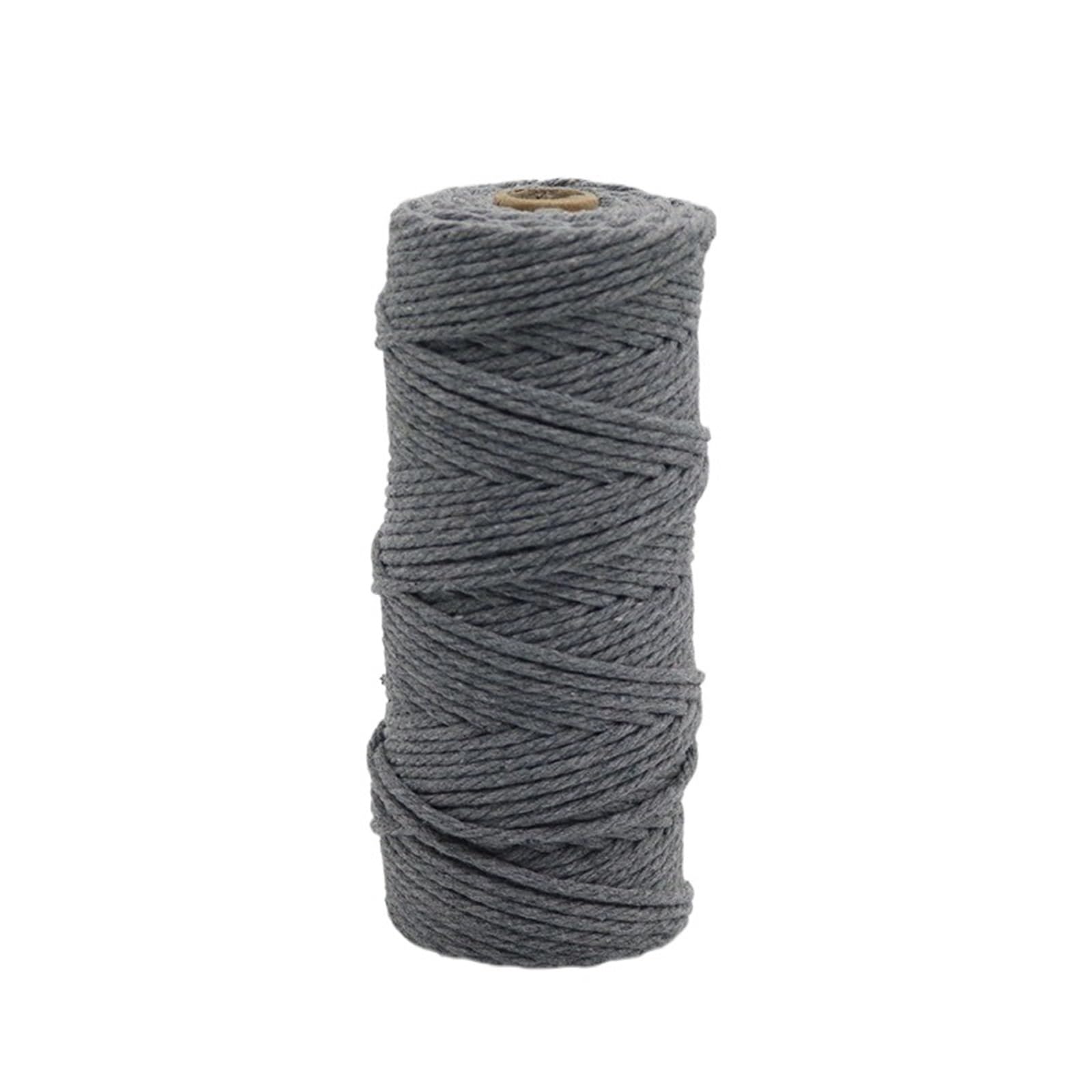 Cotton Macrame Cord 100m Macrame Cord 3.0mm/4mm Cotton Rope for Handmade Plant Hanger DIY Wall Hanging Making Arts Crafts(Color9,4mm-100m)