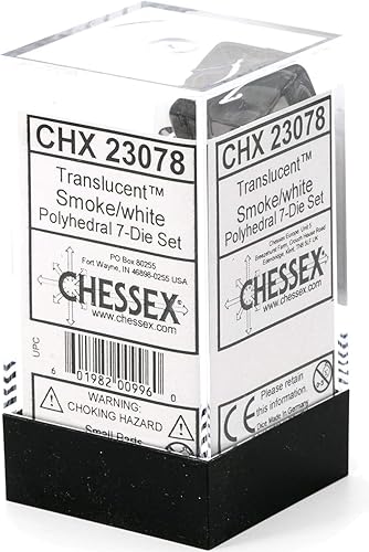 Miniatura 1 de Chessex Translúcido 7pc humoblanco, gris
