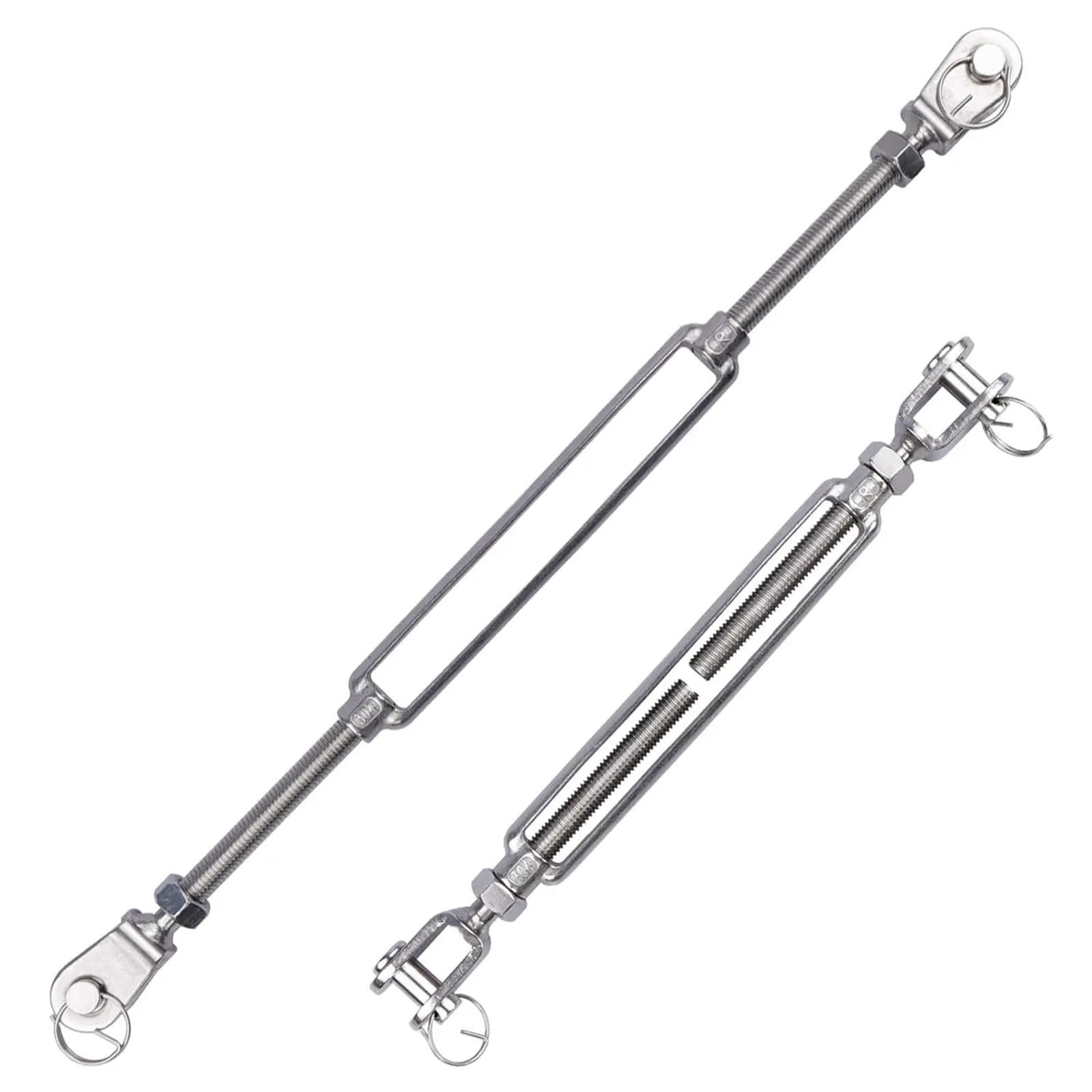 Tendeur Fil De Fer Mâchoires et tendeurs en Acier Inoxydable 304, 2 pièces, M5 M6 M8 M10 M12 M14 M16 for Tendre la chaîne de câble(M14)