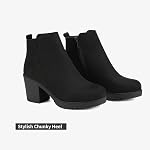 DREAM PAIRS Women's Ankle Boots Chunky Heel Fall Short Booties Shoes