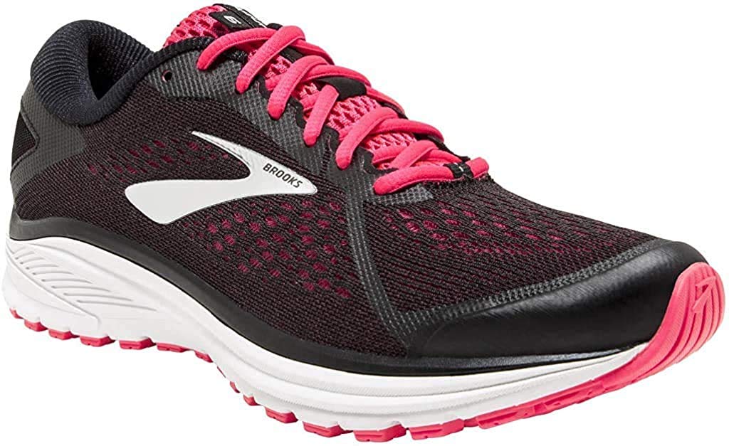 Brooks Women's Running Shoes, Multicolour Black Pink Silver 090, 5.5